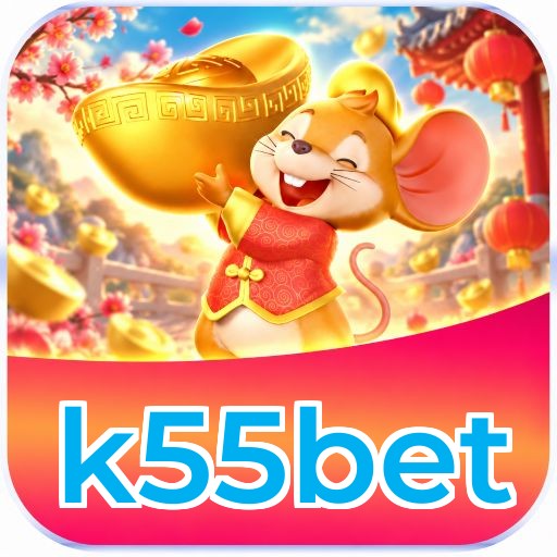 Interface da plataforma k55bet mostrando slots populares e bônus de boas-vindas
